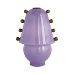 Gemma Table Lamp - Patina Brass / Lilac with Pistachio Embelleshments