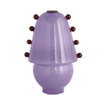 Gemma Table Lamp - Blackened Brass / Lilac with Amber Embelleshments