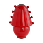 Gemma Table Lamp - Blackened Brass / Poppy with Poppy Embellishments