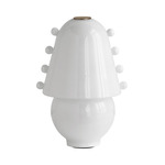 Gemma Table Lamp - Pewter / Opaline with Opaline Embellishments