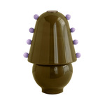Gemma Table Lamp - Pewter / Pistachio with Lilac Embelleshments
