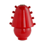 Gemma Table Lamp - Pewter / Poppy with Poppy Embellishments