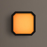 Strata Wall / Ceiling Light - Blackened Brass / Almond Solid