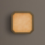 Strata Wall / Ceiling Light - Brass / Cirrus Powder