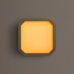 Strata Wall / Ceiling Light - Brass / Vellum Stripes