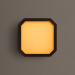 Strata Wall / Ceiling Light - Patina Brass / Vellum Stripes