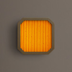 Strata Wall / Ceiling Light - Brass / Marigold Stripes