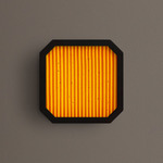 Strata Wall / Ceiling Light - Blackened Brass / Marigold Stripes
