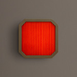 Strata Wall / Ceiling Light - Brass / Garnet Stripes