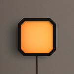 Strata Plug-In Wall / Ceiling Light - Blackened Brass / Almond Solid