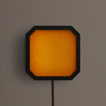 Strata Plug-In Wall / Ceiling Light - Blackened Brass / Pecan Solid