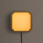 Strata Plug-In Wall / Ceiling Light - Brass / Vellum Stripes