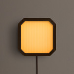 Strata Plug-In Wall / Ceiling Light - Patina Brass / Vellum Stripes