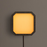 Strata Plug-In Wall / Ceiling Light - Pewter / Vellum Stripes