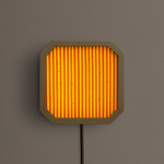 Strata Plug-In Wall / Ceiling Light - Brass / Marigold Stripes