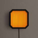 Strata Plug-In Wall / Ceiling Light - Blackened Brass / Marigold Stripes