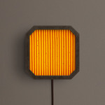 Strata Plug-In Wall / Ceiling Light - Pewter / Marigold Stripes