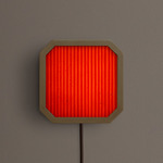 Strata Plug-In Wall / Ceiling Light - Brass / Garnet Stripes