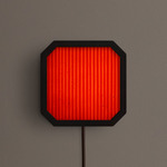 Strata Plug-In Wall / Ceiling Light - Blackened Brass / Garnet Stripes