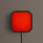 Strata Plug-In Wall / Ceiling Light - Pewter / Garnet Stripes