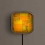 Strata Plug-In Wall / Ceiling Light - Brass / Algae Patchwork