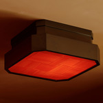 Strata Wall / Ceiling Light - Patina Brass / Garnet Field