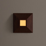 Mira Wall / Ceiling Light - Dark Leopardwood / Vellum Stripes