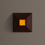 Mira Wall / Ceiling Light - Dark Leopardwood / Marigold Stripes