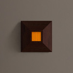 Mira Wall / Ceiling Light - Dark Leopardwood / Zinnia Stripes