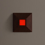 Mira Wall / Ceiling Light - Dark Leopardwood / Garnet Stripes