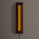 Mira Linear Plug-In Wall / Ceiling Light - Dark Leopardwood / Pecan Solid