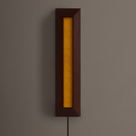 Mira Linear Plug-In Wall / Ceiling Light - Dark Leopardwood / Umber Powder