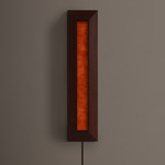 Mira Linear Plug-In Wall / Ceiling Light - Dark Leopardwood / Plum Powder