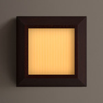 Mira Wall / Ceiling Light - Dark Leopardwood / Vellum Stripes