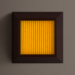 Mira Wall / Ceiling Light - Dark Leopardwood / Marigold Stripes