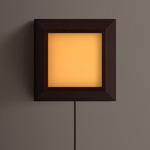 Mira Plug-In Wall / Ceiling Light - Dark Leopardwood / Almond Solid