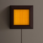 Mira Plug-In Wall / Ceiling Light - Dark Leopardwood / Marigold Stripes