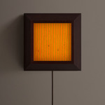 Mira Plug-In Wall / Ceiling Light - Dark Leopardwood / Zinnia Stripes
