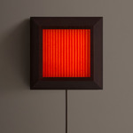 Mira Plug-In Wall / Ceiling Light - Dark Leopardwood / Garnet Stripes