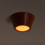 Elio Wall / Ceiling Light - Dark Leopardwood / Almond Solid