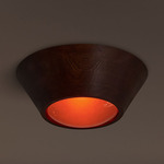 Elio Wall / Ceiling Light - Dark Leopardwood / Cherry Solid