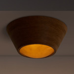 Elio Wall / Ceiling Light - Oak / Umber Powder