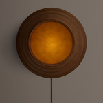 Elio Plug-In Wall / Ceiling Light - Oak / Umber Powder