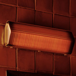 Verso Wall / Ceiling Light - Brass / Garnet Basketweave