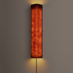 Verso Plug-In Wall / Ceiling Light - Patina Brass / Plum Powder