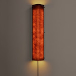 Verso Plug-In Wall / Ceiling Light - Blackened Brass / Plum Powder