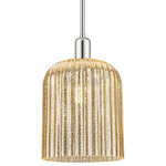 Bridal Veil Stem Hung Pendant - Polished Nickel / Mercury