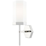 Blakeley Wall Sconce - Polished Nickel / Matte White
