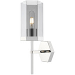 Blakeley Wall Sconce - Polished Nickel / Smoke