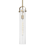 Pilaster Mini Champagne Bronze Pendant - Champagne Bronze / Clear